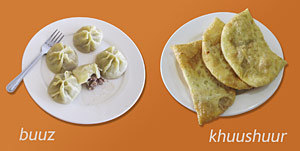 Mongolische Teigtaschen (frittiert oder ged�nstet)