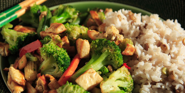 Vegetarisches Reisgericht
