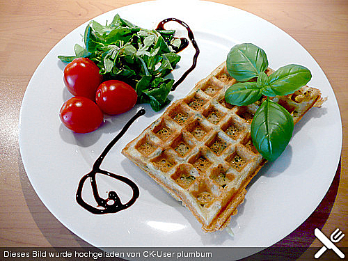 Roquefort-Basilikum-Waffeln Roquefort-Basilikum-Waffeln