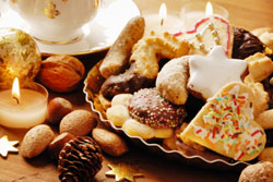 gut gef�llter Pl�tzchenteller zu Weihnachten