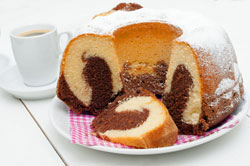 Marmorkuchen als Gugelhupf gebacken