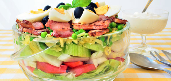 Grillbeilagen - Schichtsalat