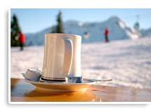 Kaffe beim Skifahren