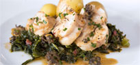 Gef�llte Kaninchenkeule mit Gr�nkohl