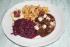 Pfeffer mit Sp&auml;tzli, Rotkraut und Apfel