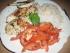Putenschnitzel mit Reis und Salat 6P.