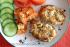 Brot mit Hummus und Feta �berbacken, dazu Karottenchips mit Hummus