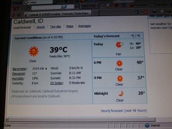 normale Temperaturen hier in July und August