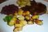 Geschmorte Schweinerippe in Scheiben mit dunkler So�e, Rosenkohl, Rotkohl und R�stkartoffeln 2, Nov. 2012