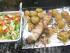 Schweinelende, Hackfleischb�llchen und Gem�se gegrillt