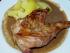 Kaninchenkeule mit T�ginger Sauce
