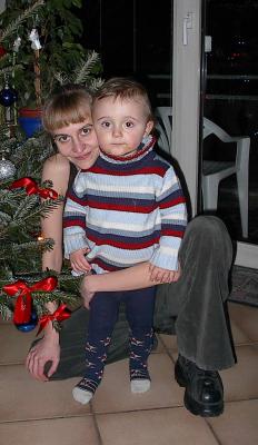 Leon und ich am 24.12.03