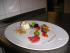 T�rtchen vom Spargel mit Gem?�sevinaigrette, G�nsestopfleberpraline mit Rhababer und Mille Feuille vom Seeteufel mit Paprikamarmelade.JPG