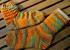 Nr. 61 Schopper-Socken, Gr. 39, Kinderlachen von zauberwiese, Herzchenferse u. Bandspitze