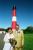 Mein Schatz und ich vor dem Leuchtturm ....