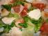 2008 August Blattsalat mit Pfirsich, Mozzarella und Parmaschinken
