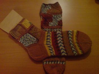 Patchworksocken f&uuml;rs Sommerwichteln Nummer 1