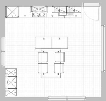 {Küchenplanung mit insel grundriss
26} bmitk - 23.07.2006 - Update 13.08.2006- Küche offen (4,6m x 4,9 m ... | {Küchenplanung mit insel grundriss
26}