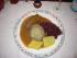 Rinderrouladen mit Blaukraut , Semmelkn�del und Kartoffeln