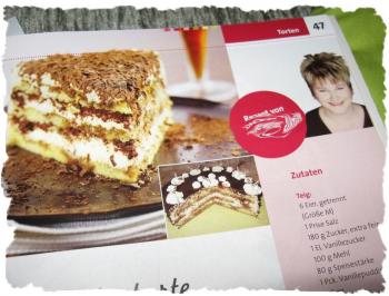 mein Rezept  Uschis Tiramisu-Torte  - in Ausgabe 1/2010 des Rezeptmagazins Zuckerguss