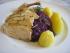Tranchen von der Maish�hnchenbrust an Rotkohl