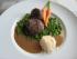 Strau�ensteaks mit Gem�sevariation in Bananensauce 
