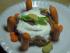 Die Geburtstagstorte (Hacksteak, W�rstchen und Joghurt)