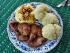 Leber mit Kap� und Blumenkohl