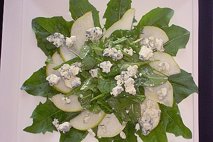 Spinat Salat mit Birne und Blauschimmelk&auml;se 1