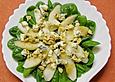 Spinat Salat mit Birne und Blauschimmelk&auml;se