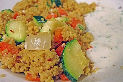 Hirsepfanne mit Joghurtsoße 10
