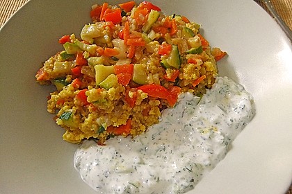 Hirsepfanne mit Joghurtsoße 6