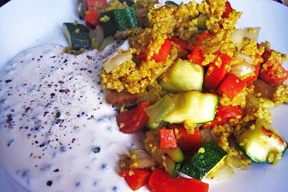 Hirsepfanne mit Joghurtsoße 21