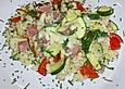 Sp&auml;tzlepfanne mit gekochtem Schinken und K&auml;se