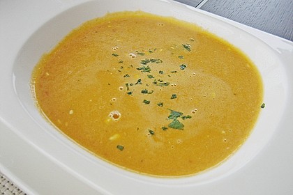 Rote Linsensuppe mit Croutons 4