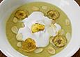 Bananensuppe mit Sahne