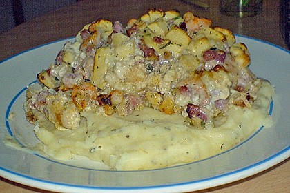 Kabeljau mit Apfel-Sahne-Haube
