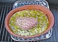 Lammgigot mit Oliven, in Milch gegart  (Lammkeule)