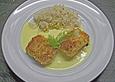 Kabeljaufilets mit Orangen-Sahne-Sauce