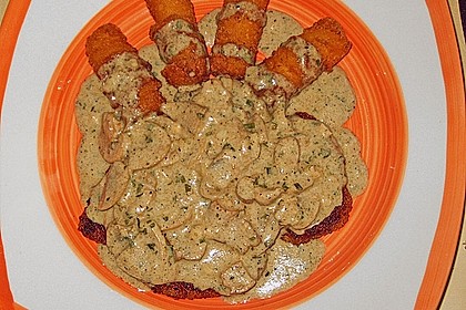 Champignon-Rahm Schnitzel 1