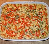 Paprika-Auflauf mit Medaillons (Bild)