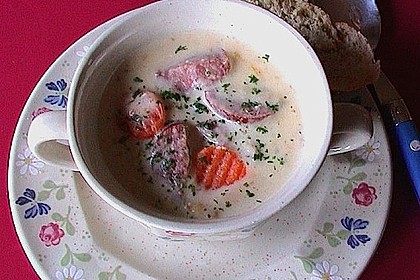 Cabanossi-K&auml;se-Suppe