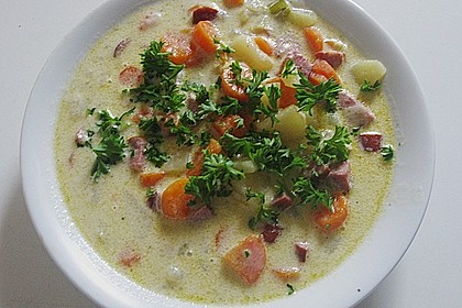 Cabanossi-K&auml;se-Suppe 4