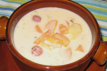 Cabanossi-K&auml;se-Suppe 1