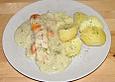 Pochierter Lachs in Meerrettichso&szlig;e