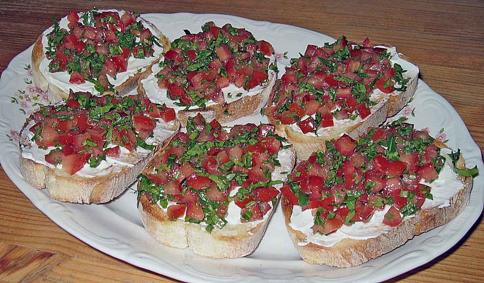 Crostini mit Rucola und eingelegten Tomaten (Rezept mit Bild) | Chefkoch.de