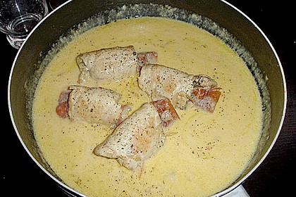 Putenr&ouml;llchen mit Parmaschinken