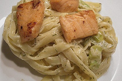 Gebratener Lachs auf Tagliatelle 4