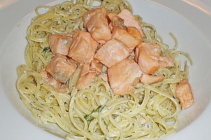 Gebratener Lachs auf Tagliatelle 5