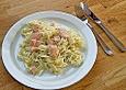 Gebratener Lachs auf Tagliatelle